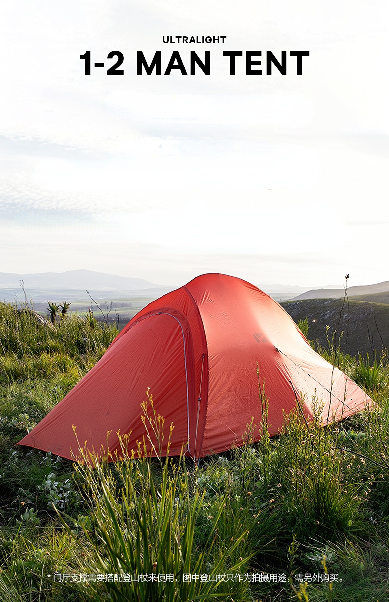 Cheap Goat Tents Mobi Garden Outdoor Camping Ultra Light 20d Silica Gel Aluminum Rod Windproof Rain Proof Tent Light Riding