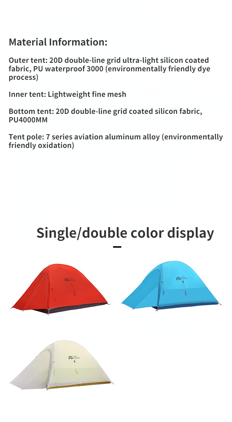 Cheap Goat Tents Mobi Garden Outdoor Camping Ultra Light 20d Silica Gel Aluminum Rod Windproof Rain Proof Tent Light Riding