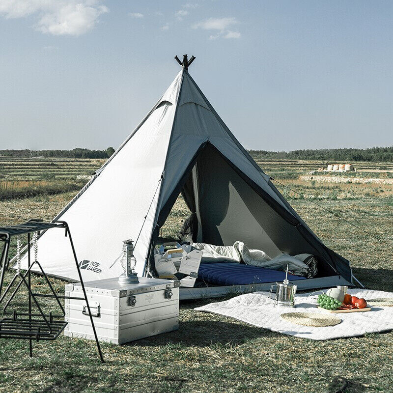Cheap Goat Tents Mobi Garden Tent Hiking Camping Indian Pyramid Type Windproof And Rainproof Camping Multi