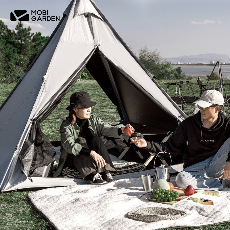 Cheap Goat Tents Mobi Garden Tent Hiking Camping Indian Pyramid Type Windproof And Rainproof Camping Multi
