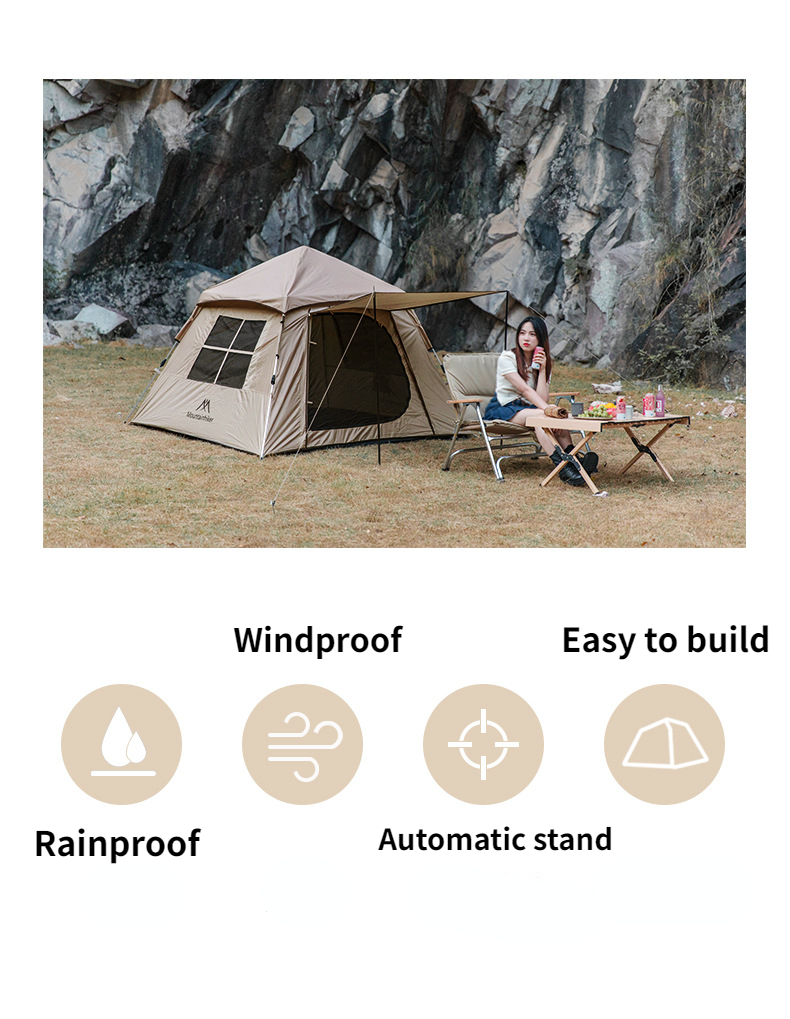 Cheap Goat Tents Mountainhiker Outdoor Automatic Tent 150d Oxford Cloth Portable 3