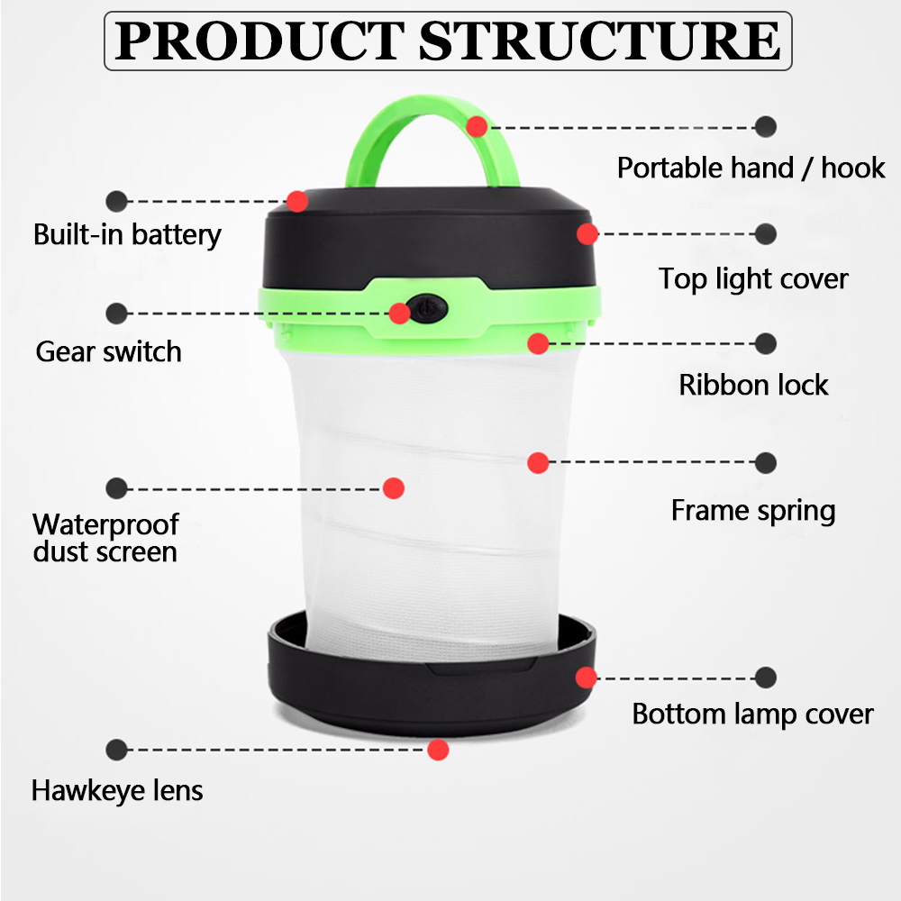 Cheap Goat Tents Multifunctional Led Camping Lantern Retractable Camping Light Outdoor Hanging Lights Portable Tent Light Lamp Night Light