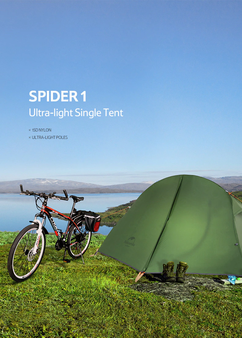 Cheap Goat Tents 2022 Ultralight Cycling Tent 20d Silicone Portable Camping Tent 1 Man Outdoor Backpack Waterproof Tent With Free Mat