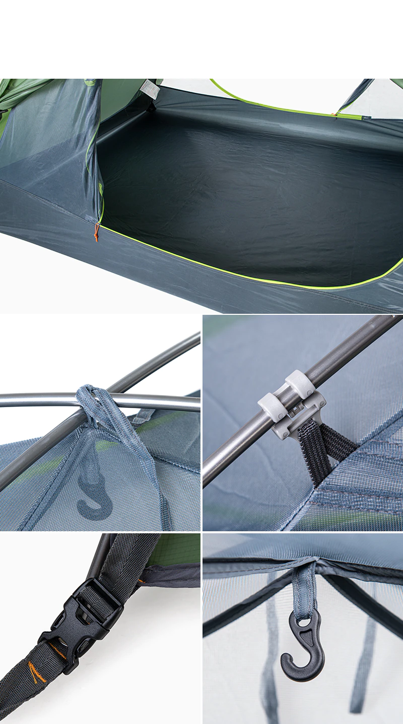 Cheap Goat Tents  2 People Ultralight 20d Camping Tent Outdoor Cycling Trekking Hiking Backpacking Tents Waterproof Pu4000 Green Orange