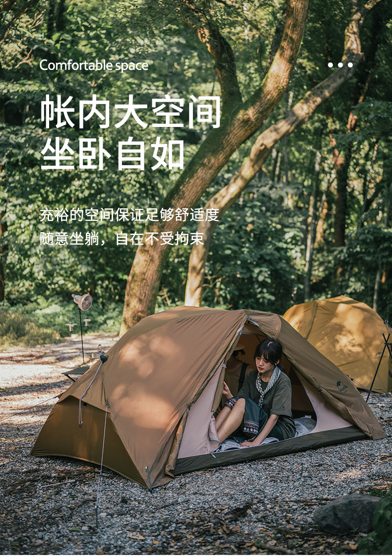 Cheap Goat Tents  2 Person Ultralight Backpacking Cycling Tent 20d Silicon Tents Double Layer Base Camp Sleeping Tent Hiking Climbing