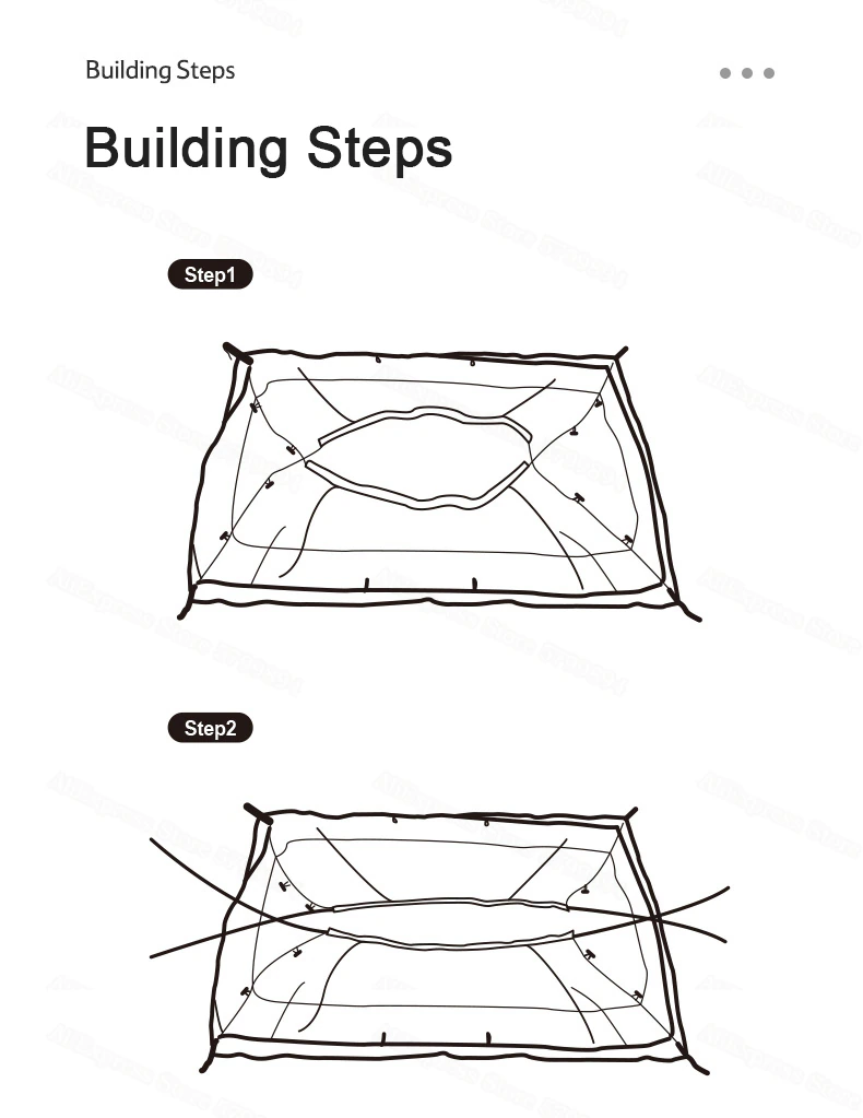 Cheap Goat Tents  Butterfly Cross Bracket 2 Person Tent Camping 2 Large Hall 210t Waterproof 2.7kg Beach Forest Tent Hiking Equipment