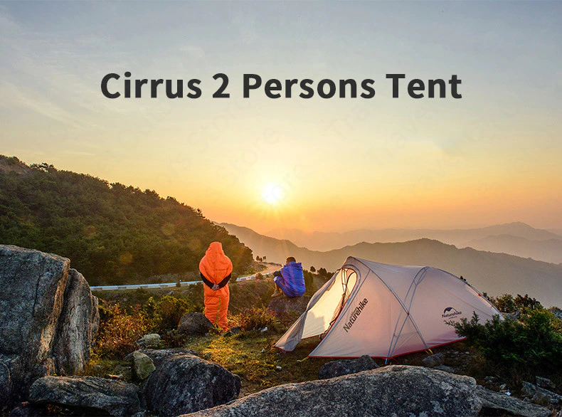 Cheap Goat Tents Cirrus Fok Camping Tent 2 Persons Outdoor 20d Silicone Nylon Ultralight Large Space Camping Hiking Tent With Free Mat