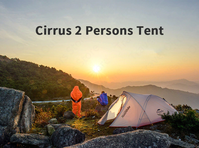 Cheap Goat Tents  Cirrus Fok Camping Tent 2 Persons Outdoor 20d Silicone Nylon Ultralight Large Space Camping Hiking Tent With Free Mat
