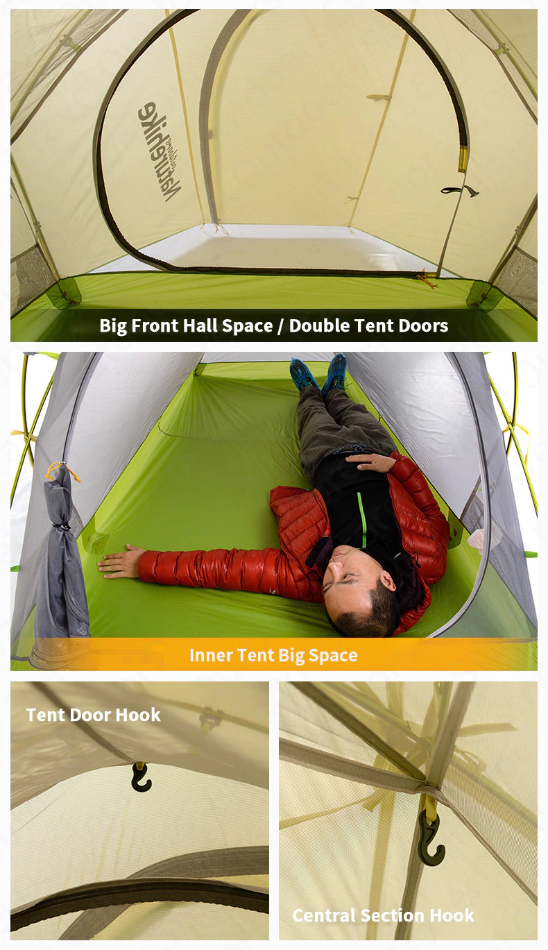 Cheap Goat Tents  Cirrus Fok Camping Tent 2 Persons Outdoor 20d Silicone Nylon Ultralight Large Space Camping Hiking Tent With Free Mat