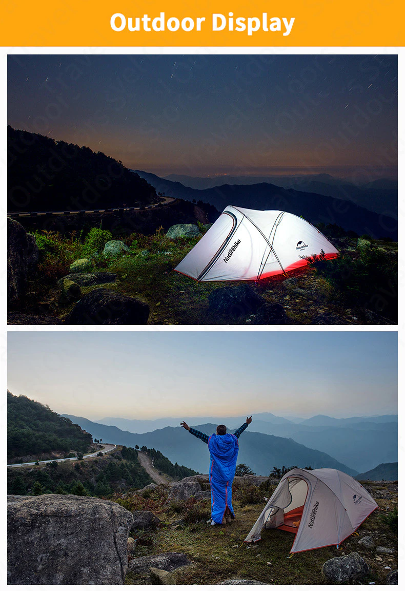 Cheap Goat Tents  Cirrus Fok Camping Tent 2 Persons Outdoor 20d Silicone Nylon Ultralight Large Space Camping Hiking Tent With Free Mat