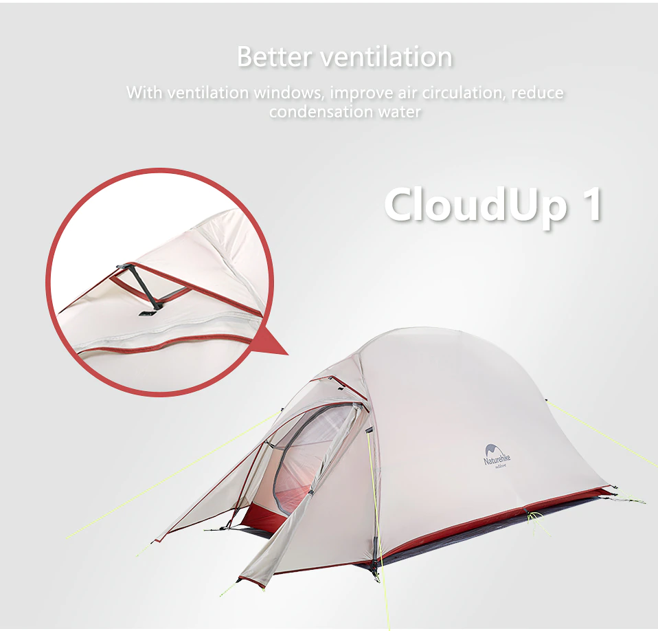Cheap Goat Tents  Cloud Up Serie 123 Upgraded Camping Tent Waterproof Outdoor Hiking Tent 20d 210t Nylon Backpacking Tent With Free Mat