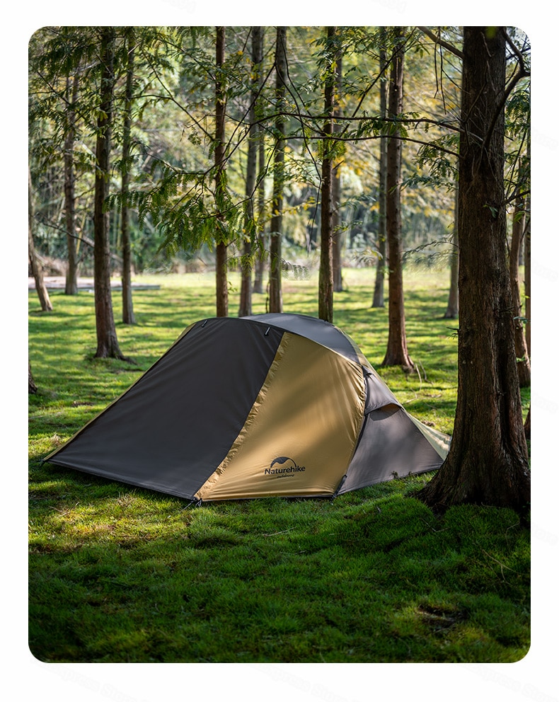 Cheap Goat Tents  Cross Bracket Butterfly 2 Person Tent Camping 2 Hall 210t Waterproof Sunscreen 2.7kg Beach Forest Hiking Tent