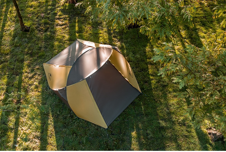 Cheap Goat Tents  Cross Bracket Butterfly 2 Person Tent Camping 2 Hall 210t Waterproof Sunscreen 2.7kg Beach Forest Hiking Tent