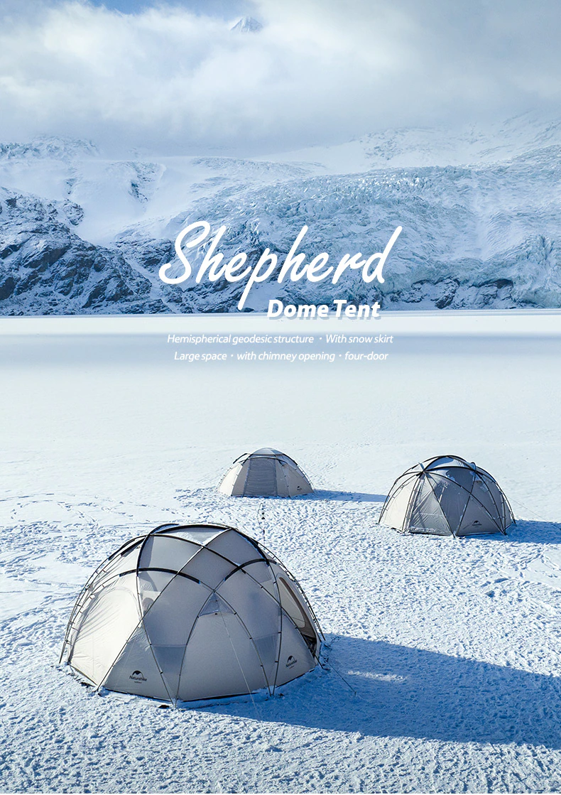 Cheap Goat Tents Shepherd Dome Tent Aries Dome Tent Professional Outdoor Camping Base Dome Tent Snow Large Space Tent With Snow Skirt