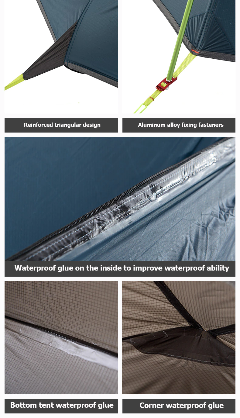 Cheap Goat Tents  Tagar Tent 2 Person Outdoor Camping Travel Tent Ultra Light Waterproof Cycling Tent Hiking Free Footprint Travel Tent