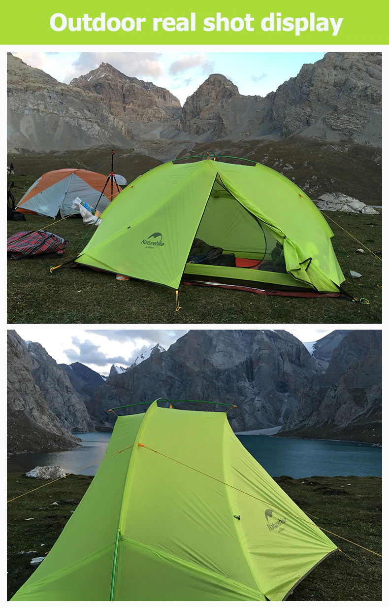 Cheap Goat Tents  Tagar Tent 2 Person Outdoor Camping Travel Tent Ultra Light Waterproof Cycling Tent Hiking Free Footprint Travel Tent