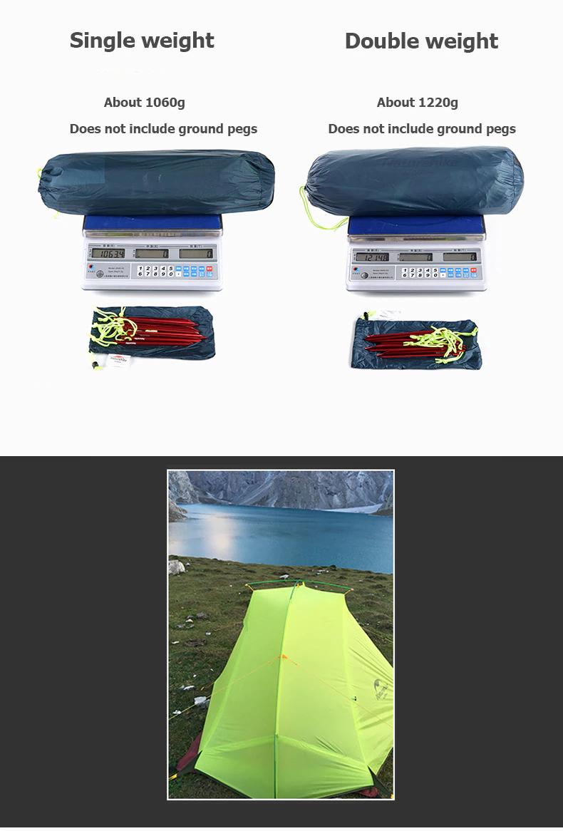 Cheap Goat Tents  Tagar Tent 2 Person Outdoor Camping Travel Tent Ultra Light Waterproof Cycling Tent Hiking Free Footprint Travel Tent