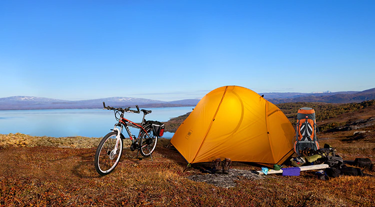 Cheap Goat Tents  Tent Winter Nylon Waterproof 1 Person Tent Ultralight Backpacking Hiking Tent Awning Cycling Single Camping Tent