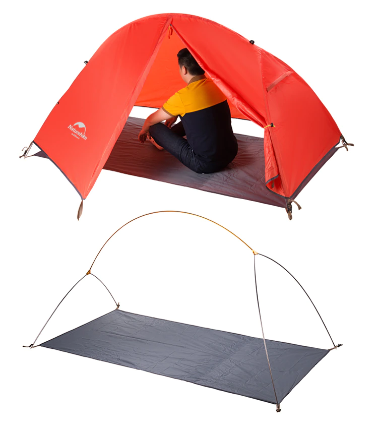 Cheap Goat Tents  Tent Winter Nylon Waterproof 1 Person Tent Ultralight Backpacking Hiking Tent Awning Cycling Single Camping Tent