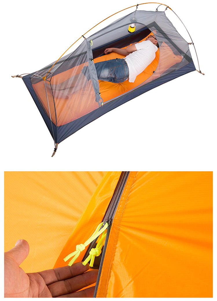 Cheap Goat Tents  Tent Winter Nylon Waterproof 1 Person Tent Ultralight Backpacking Hiking Tent Awning Cycling Single Camping Tent
