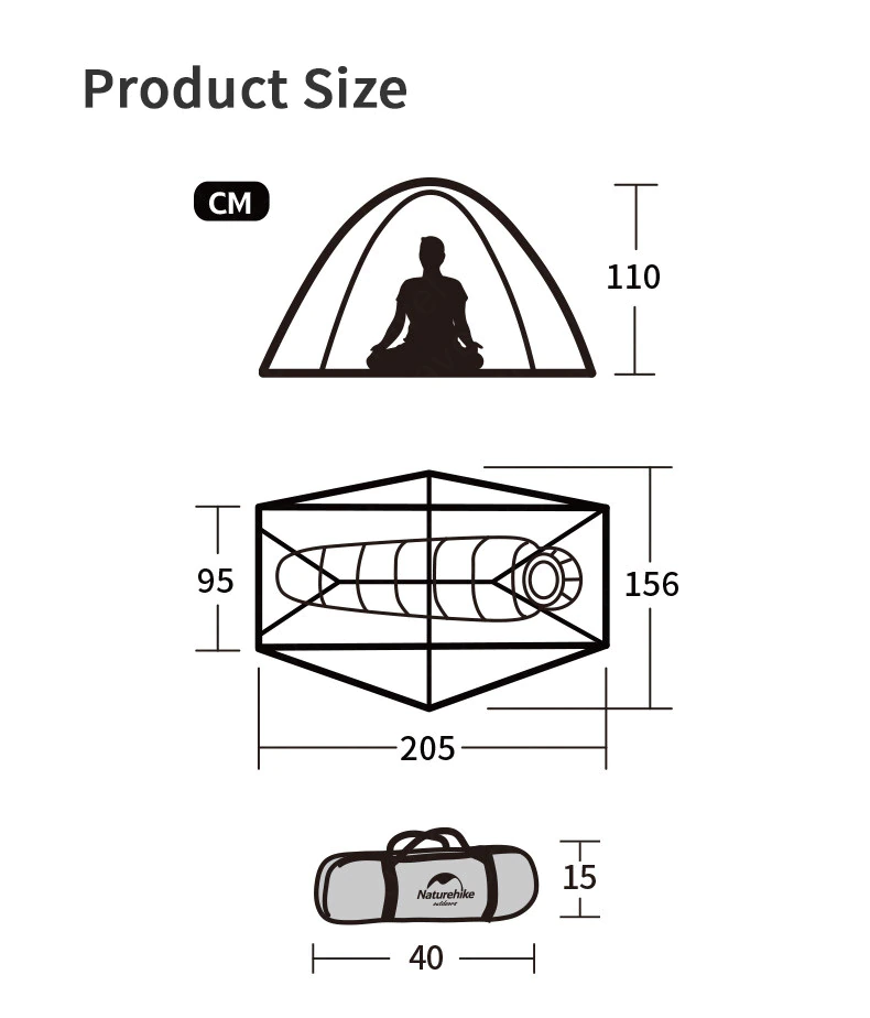 Cheap Goat Tents  Ultralight 20d Silicone Cycling Tent Portable Single Camping Tent Outdoor Backpack Tent With Free Mat