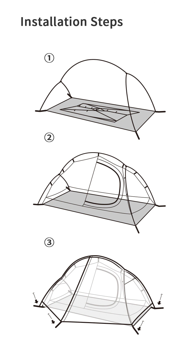 Cheap Goat Tents  Ultralight 20d Silicone Cycling Tent Portable Single Camping Tent Outdoor Backpack Tent With Free Mat