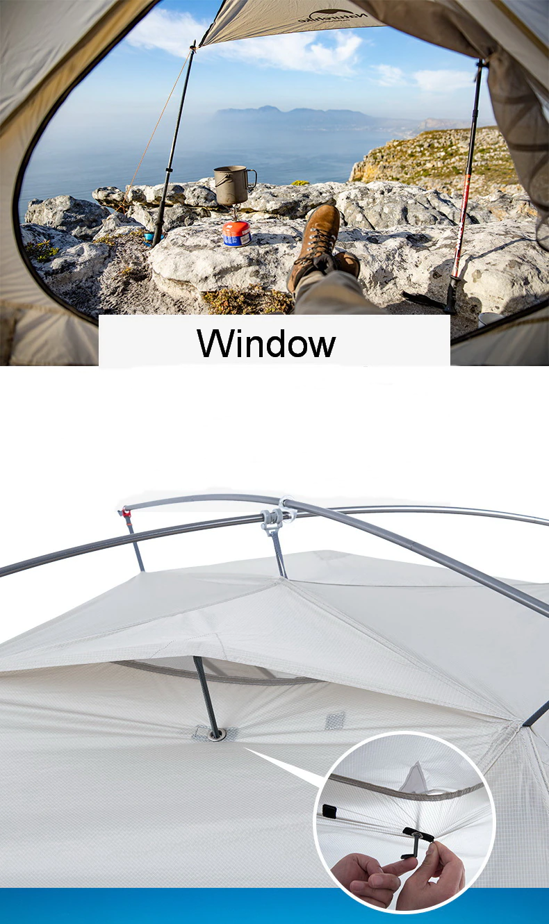 Cheap Goat Tents  Vik 1 Person Waterproof Single Layer Outdoor Tent 15d Nylon Coating Silicone Ultralight Camping Tents With Mat 1.1kg