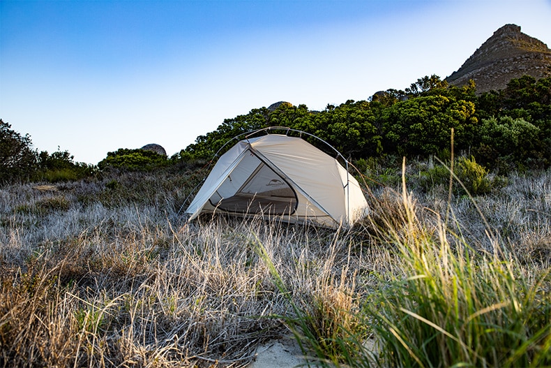 Cheap Goat Tents  Vik 1 Person Waterproof Single Layer Outdoor Tent 15d Nylon Coating Silicone Ultralight Camping Tents With Mat 1.1kg