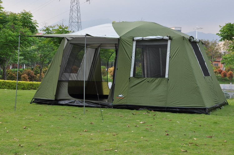 Cheap Goat Tents New Arrival Two Bedroom Ultarlarge Waterproof Windproof Professional Double Layer Camping Tent Sun Shelter Barraca