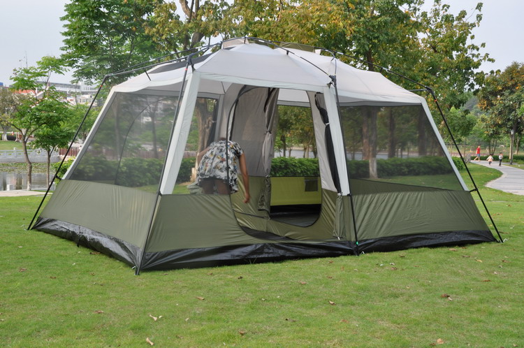 Cheap Goat Tents New Arrival Two Bedroom Ultarlarge Waterproof Windproof Professional Double Layer Camping Tent Sun Shelter Barraca