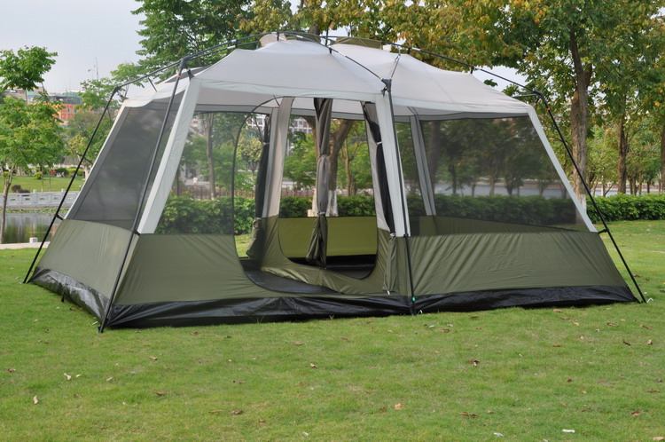 Cheap Goat Tents New Arrival Two Bedroom Ultarlarge Waterproof Windproof Professional Double Layer Camping Tent Sun Shelter Barraca
