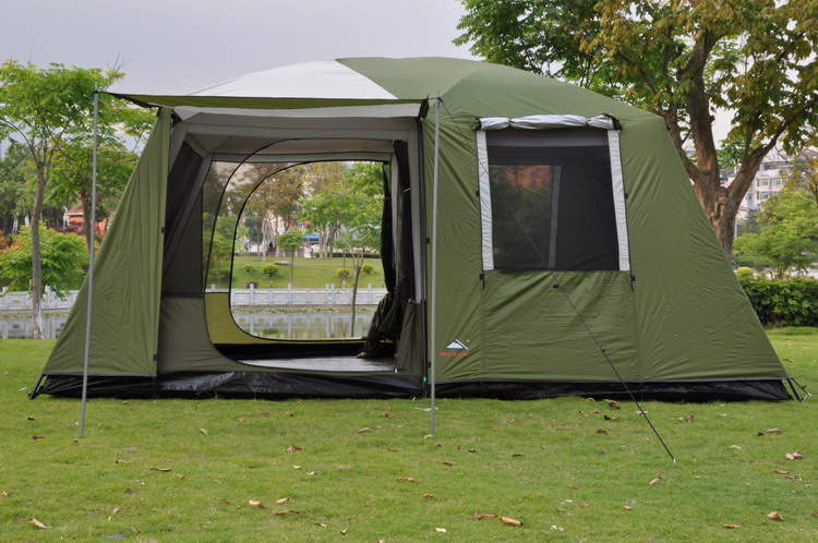 Cheap Goat Tents New Arrival Two Bedroom Ultarlarge Waterproof Windproof Professional Double Layer Camping Tent Sun Shelter Barraca
