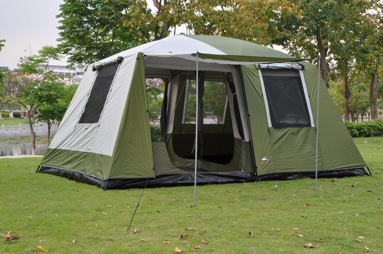 Cheap Goat Tents New Arrival Two Bedroom Ultarlarge Waterproof Windproof Professional Double Layer Camping Tent Sun Shelter Barraca
