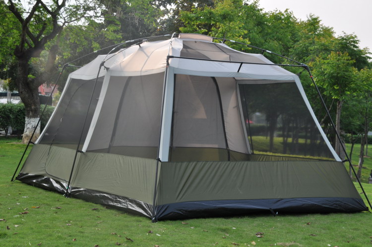 Cheap Goat Tents New Arrival Two Bedroom Ultarlarge Waterproof Windproof Professional Double Layer Camping Tent Sun Shelter Barraca