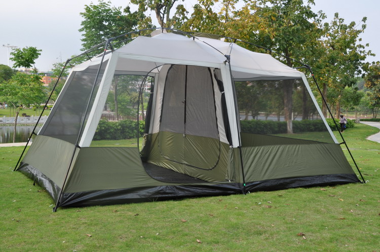 Cheap Goat Tents New Arrival Two Bedroom Ultarlarge Waterproof Windproof Professional Double Layer Camping Tent Sun Shelter Barraca
