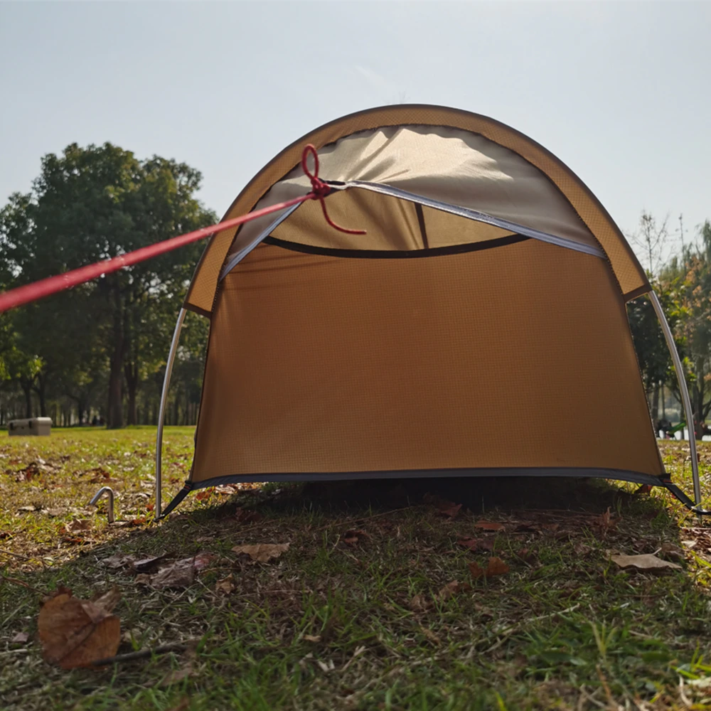 Cheap Goat Tents New Pu4000mm Waterproof Ultralight Tent 1 Person Tent Outdoor Camping Tent Backpacking Sleeping Bag Hiking Travel Tent Equipment