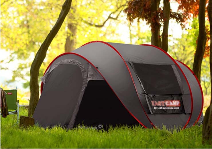 Cheap Goat Tents New Style Pop Up Ultralarge 4~5 Person Fully Automatic Speed Open With Mosquito Net Outdoor Camping Beach Tent Sun Shelter