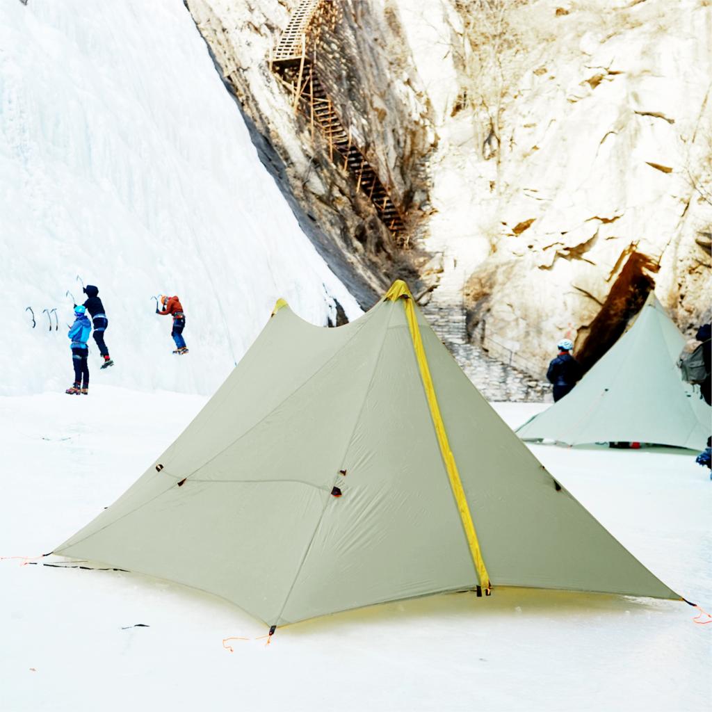 Cheap Goat Tents New Ultralight 870g Outdoor Camping Tent Flysheet 6 Persons 4 Seasons Autumn Winter 20d Silnylon Two