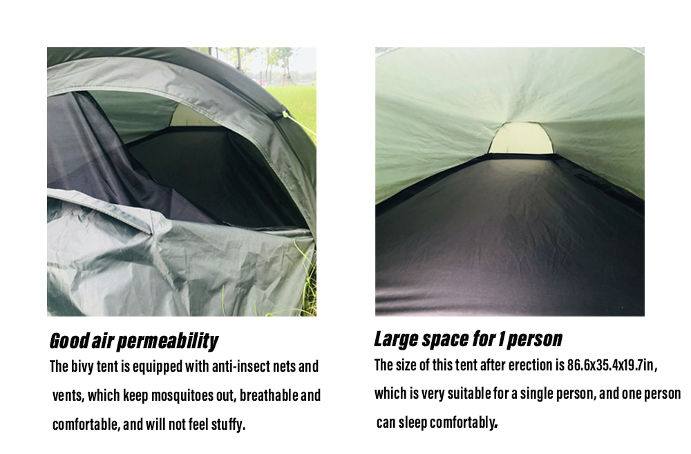 Cheap Goat Tents New Ultralight Tent Backpacking Camping Tent Single Person Outdoor Tent Sleeping Bag Larger Space Waterproof Sleeping Bag Cover