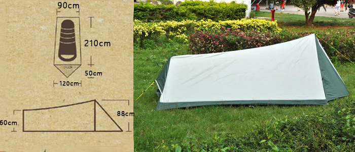 Cheap Goat Tents New Ultralight Tent Portable 1 Person Single Tents Bivvy Uv Protection Waterproof Tents 4 Seasons Camping Outdoor Tent For Beach