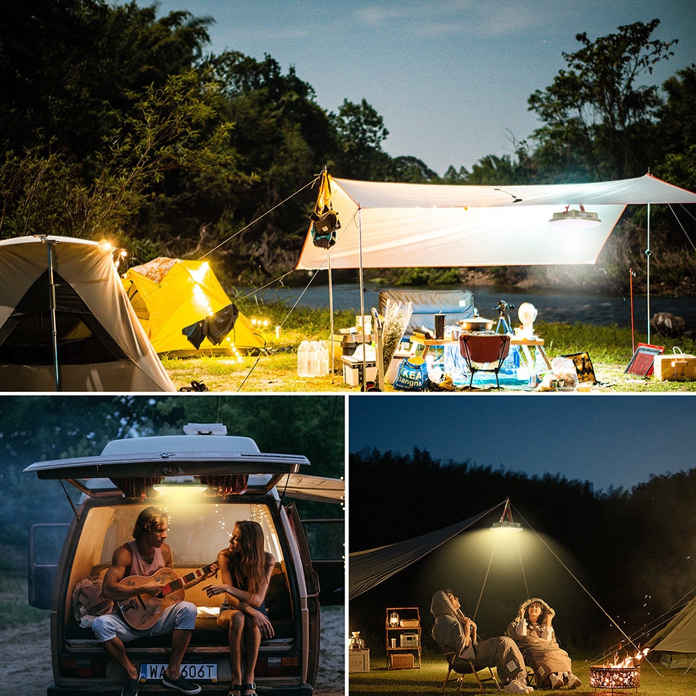 Cheap Goat Tents New Upgraded 15600mah Rechargeable Led Camping Strong Light With Magnet Zoom Portable Torch Tent Light Work Maintenance Lighting