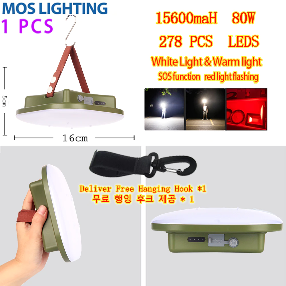 Cheap Goat Tents New Upgraded 15600mah Rechargeable Led Camping Strong Light With Magnet Zoom Portable Torch Tent Light Work Maintenance Lighting