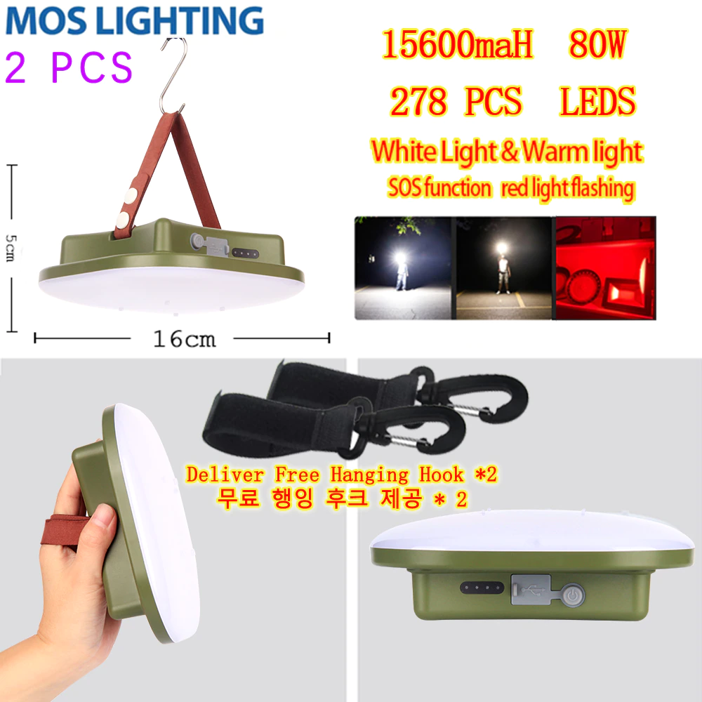 Cheap Goat Tents New Upgraded 15600mah Rechargeable Led Camping Strong Light With Magnet Zoom Portable Torch Tent Light Work Maintenance Lighting