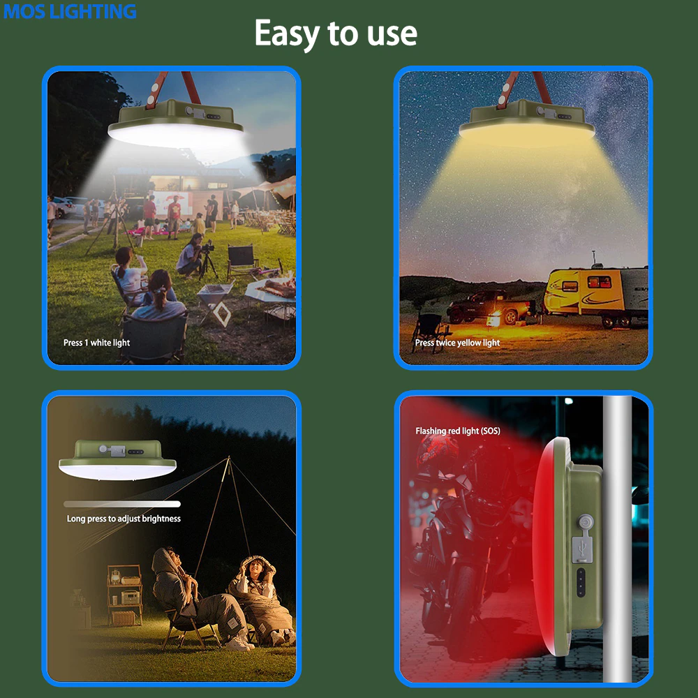 Cheap Goat Tents New Upgraded 15600mah Rechargeable Led Camping Strong Light With Magnet Zoom Portable Torch Tent Light Work Maintenance Lighting