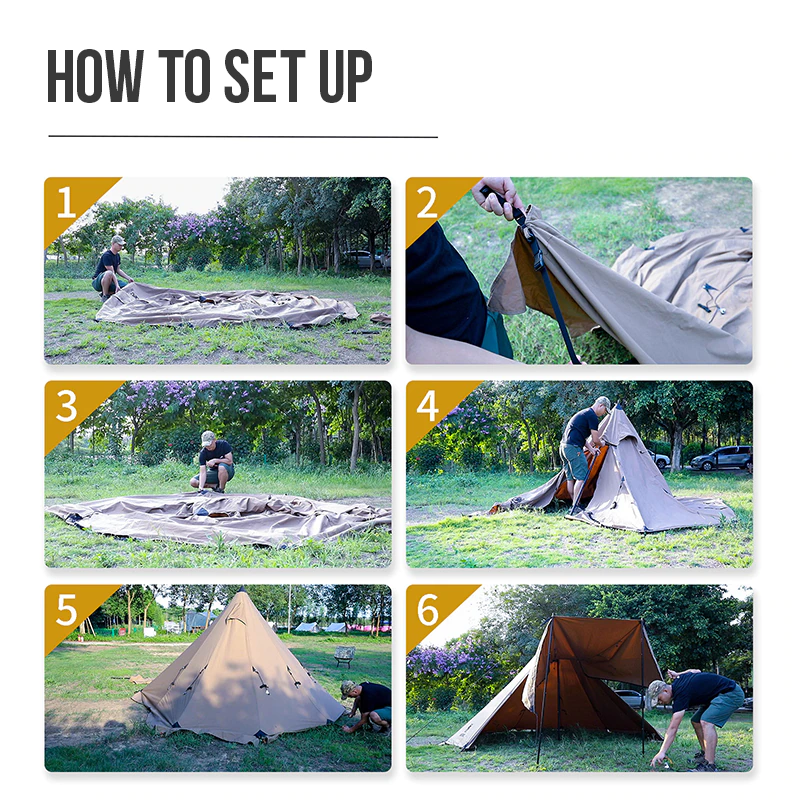 Cheap Goat Tents Onetigris Hot Tent 09 In Terylene Cotton Single Shelter Tent For Adventurers Hiking Camping 3 Season Tent
