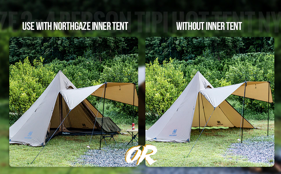 Cheap Goat Tents Onetigris Northgaze Chimney Tent 3000mm Waterproofed Outdoor Camping Shelter 4