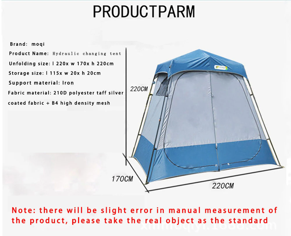 Cheap Goat Tents Outdoor Automat Shower Tent Changing Room Privacy Portable Camping Shelters 2 Rooms Instant Toilet Tent Bathing Tent Rain