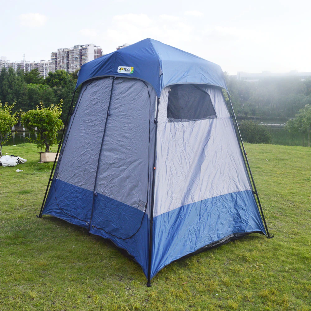 Cheap Goat Tents Outdoor Automat Shower Tent Changing Room Privacy Portable Camping Shelters 2 Rooms Instant Toilet Tent Bathing Tent Rain