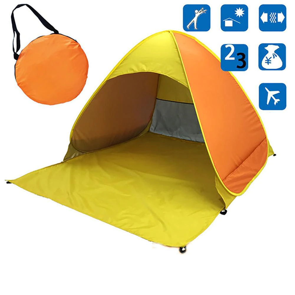 Cheap Goat Tents Outdoor Automatic Beach Tent Uv Protection Pop Up Tent Sun Shade Awning Travel Tourist Camping Tents Fishing Garden Shelter