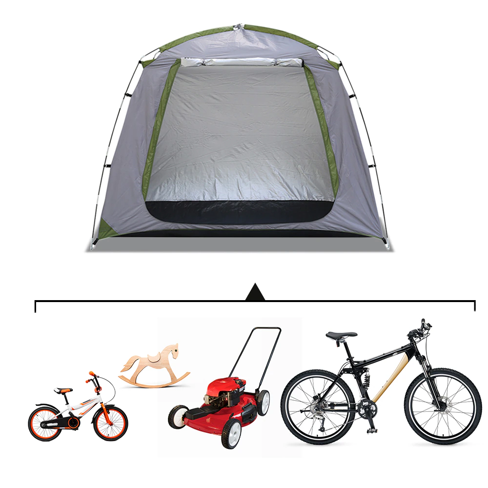 Cheap Goat Tents Outdoor Bicycle Storage Shed Bike Tent Silver Coated Polyester Bike Shelter Space Saving Bicycle Garden Tool Storage Cover